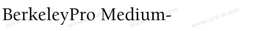 BerkeleyPro Medium字体转换